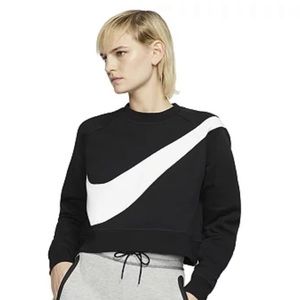 Womens Nike sportswear swoosh fleece crop crewneck